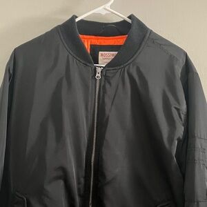 Mossimo Supply Co. Men's Large Black and Orange Bomber Jacket